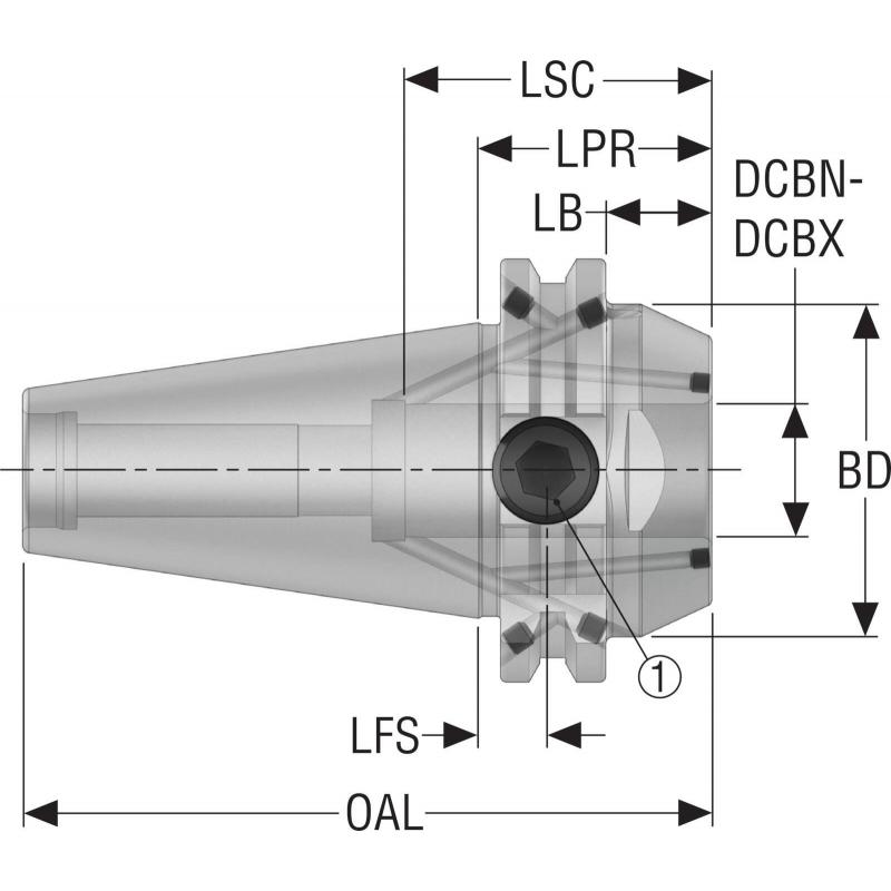 DIN40ADB-EM20-035-F5L1 EPB upínač Monobloc, SA  • Vtools.cz