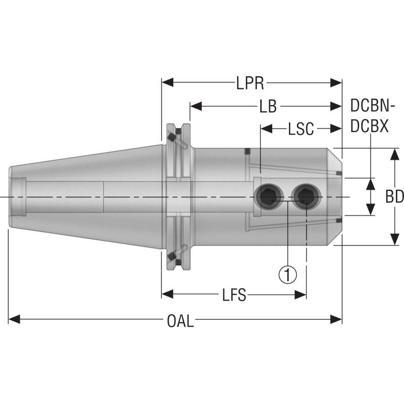 DIN50ADB-EM50-130-L1 EPB upínač Monobloc, SA  • Vtools.cz