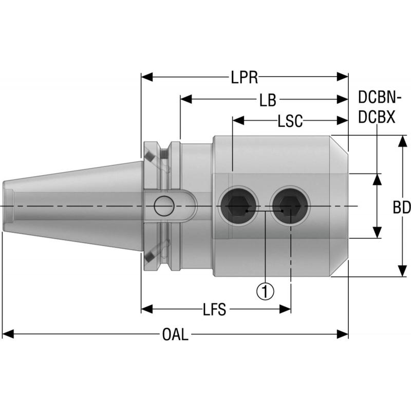 CAT40TFADB-EM1.250-4.000 Upínač Taper Face (s dvojitým kontaktem) • Vtools.cz