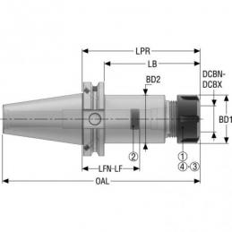 CAT40TFADB-ER16-4.000 Upínač Taper Face (s dvojitým kontaktem) • Vtools.cz