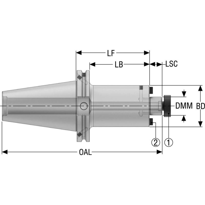 CAT40TFADB-SM1.000-4.000-L1 Upínač Taper Face (s dvojitým kontaktem) • Vtools.cz