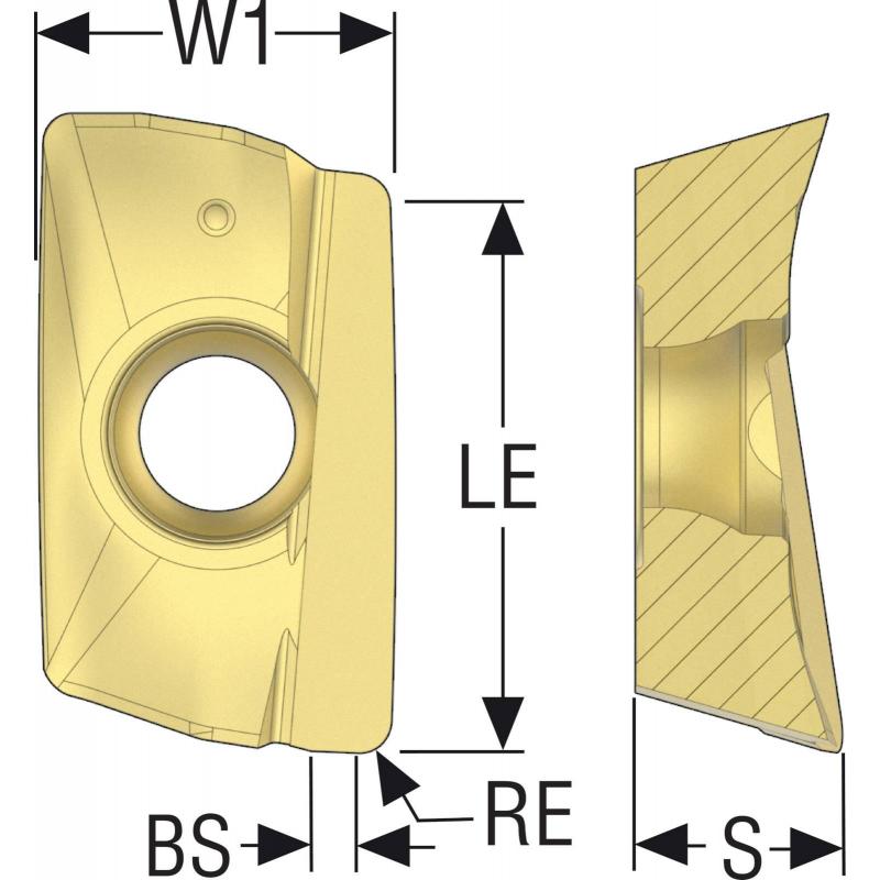XOEX160508F PCD30M Destičky (VBD) pro frézování PCD • Vtools.cz