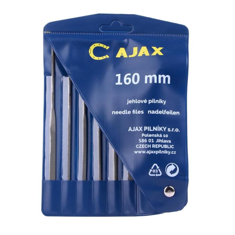 Sada jehlových pilníku s držadlem - 6 dílů 180mm - 0