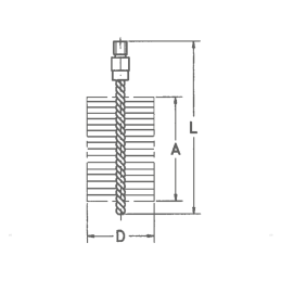 Kartáč na vyvrtané otvory D14/140/80, ocelový drát 0,1mm, Lessmann 504.302