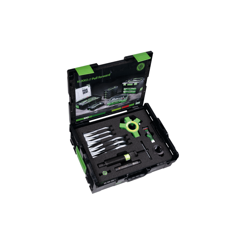 Hydraulické "4 stahováky" - Sada se samostředícími stahovacími čelistmi, Kukko 845-150