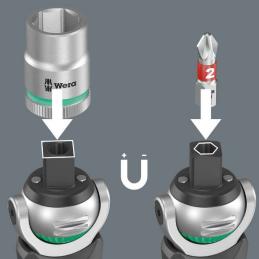 WERA Sada kovových ráčnových hlavic s reverzní pákou, pohon 1/2", 8100 SC 8 Zyklop, metrická • Vtools.cz
