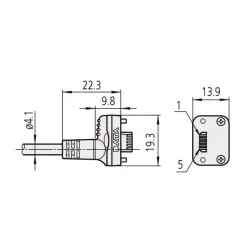 Digimatic kabel s tl. DATA a ochranou IP