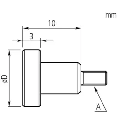 Plochý dotek, M 2,5x0,45