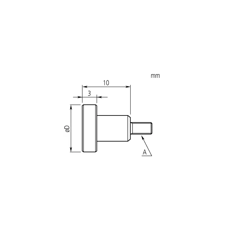 Plochý dotek, M 2,5x0,45