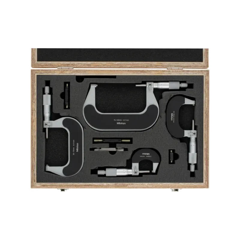Sada třmenových mikrometrů 0-100mm, metrická, Mitutoyo 102-911-40