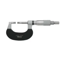 Třmenový mikrometr s úzkými měř. plochami, měř. plochy osazené tvrdokovem