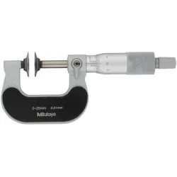 Třmenový mikrometr s talířkovými měřicími doteky 0-25 mm