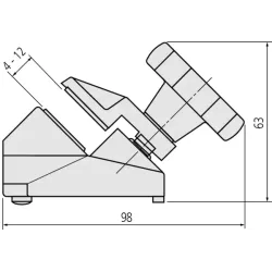 Držák pro třmenový mikrometr, provedení s úhlem 45°