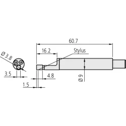 Sním. dotek pro malé díry min. Ø4,5mm (5µm/90°/4mN)