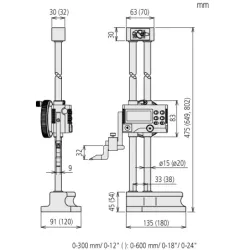 Výškoměr a orýsovací přístroj HD-A "DIGIMATIC" 0-300 mm