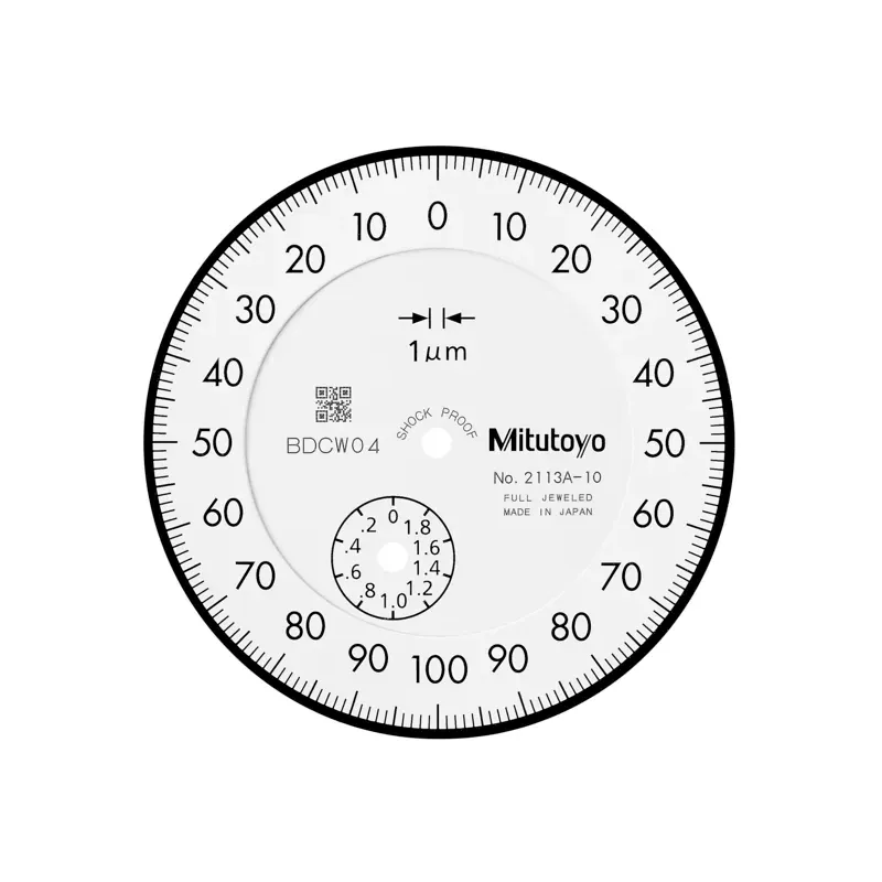 Úchylkoměr, ploché zad. víčko,  typ ISO