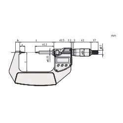 DIGIMATIC Digitální třmenový mikrometr s úhlem 15°