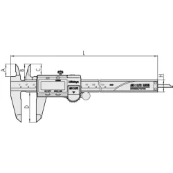 Digitální posuvné měřítko ABS AOS, výstup dat
