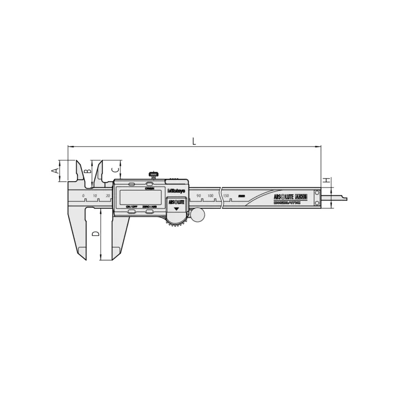 Digitální posuvné měřítko ABS AOS, výstup dat