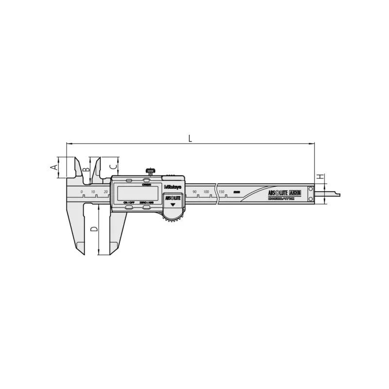 Posuvné měřítko digitální 200mm, ABS, Mitutoyo 500-182-30