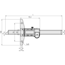 Digital ABS Depth Gauge, Inch/Metric