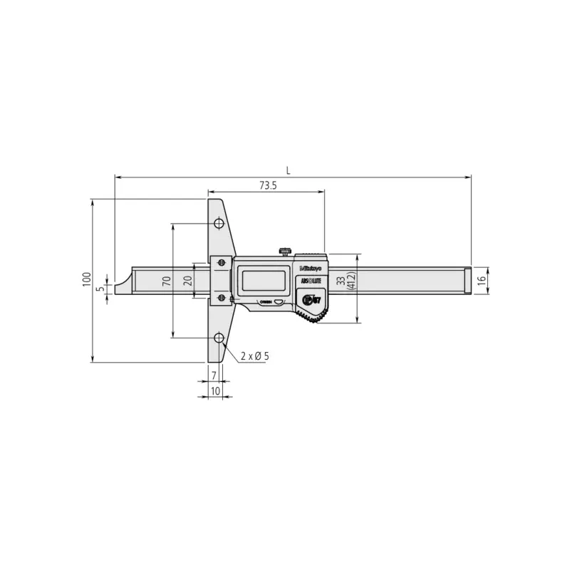Digital ABS Depth Gauge, IP67