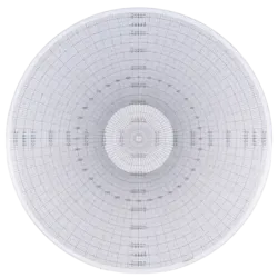 Radius and protractor chart ø 250 mm