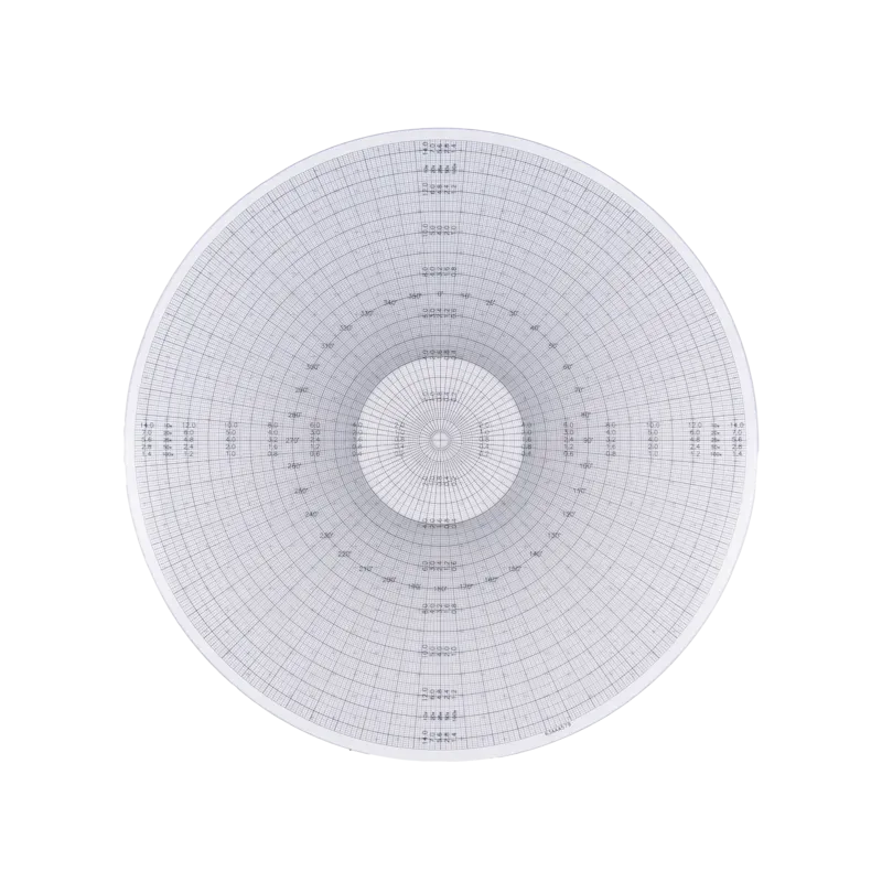 Radius and protractor chart ø 250 mm