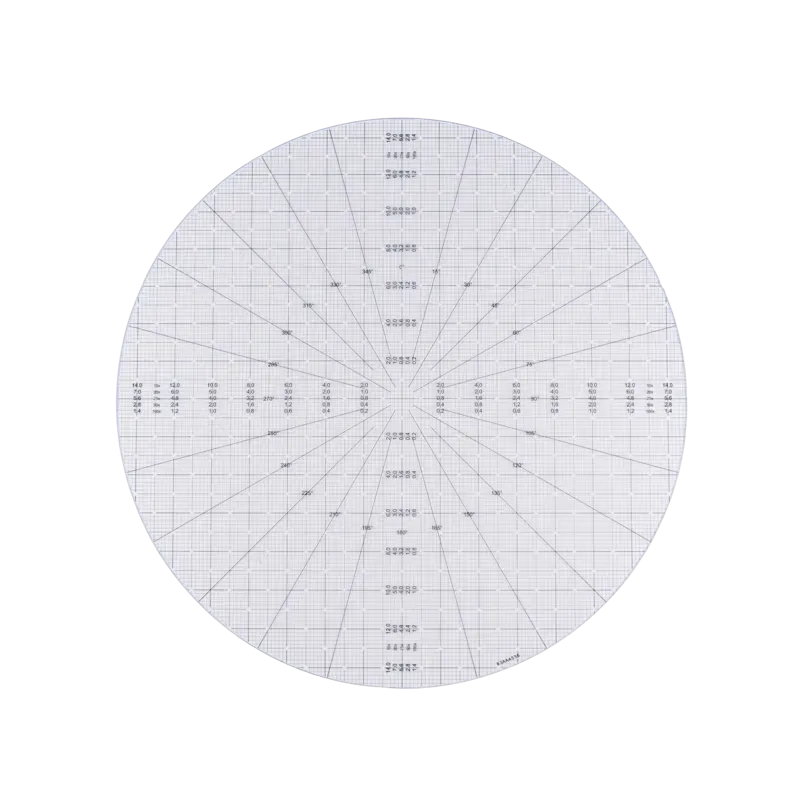 Grid and protractor chart ø 300 mm