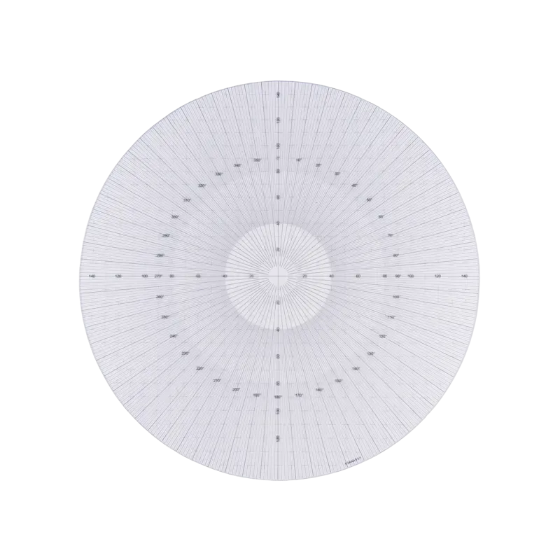 Protractor chart ø 500 mm