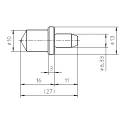 Rockwell diamond indenter, standard type