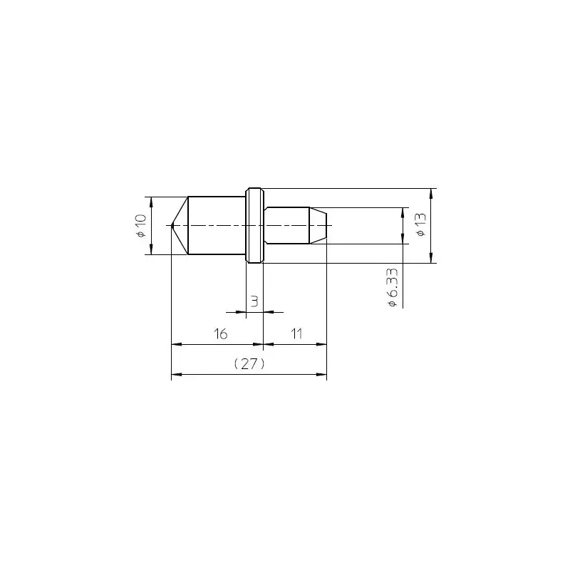 Rockwell diamond indenter, standard type
