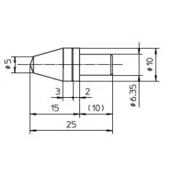 Diamantové vnikové tělísko Vickers HV 0,2