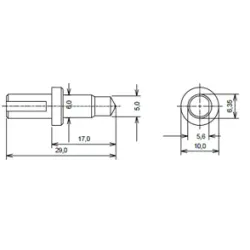 Diamond cone indenter for Rockwell test, slim type