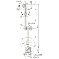 Magnetický kloubový stojánek pro úchylkoměry Mitutoyo