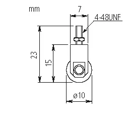 Contact Element Roller Point, 4-48UNF
