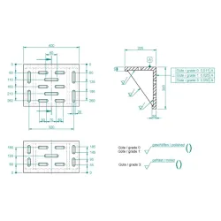Úhelník 90°, litina