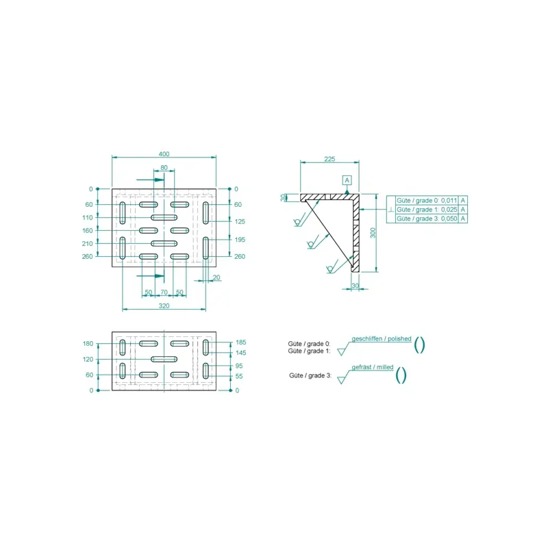 Úhelník 90°, litina