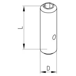 Threaded bolt M6 x 25 mm