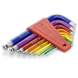 Sada šroubováků s plastovou rukojetí, 9 ks, 1,5-10 mm, Rainbow • Vtools.cz