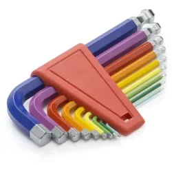 Sada šroubováků s plastovou rukojetí, 9 ks, 1,5-10 mm, Rainbow • Vtools.cz