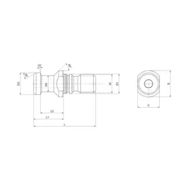 WEMAG Upínací kolík s otvorem a O-kroužkem - M16