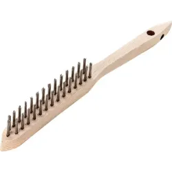 Ruční drátěný kartáč ocelový, hladký 0,35 mm, Lessmann 100