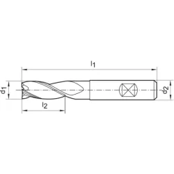 Fréza stopková SL WHM, dlouhá, 3z, DIN6527L, FIRE, Gühring 5531