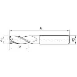 Fréza stopková SL WHM, dlouhá, 3z, DIN6527L, FIRE, Gühring 5531