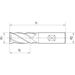 Fréza monolitní, 4z, HSSE-PM, D844K, Ratio, Fire, Gühring
