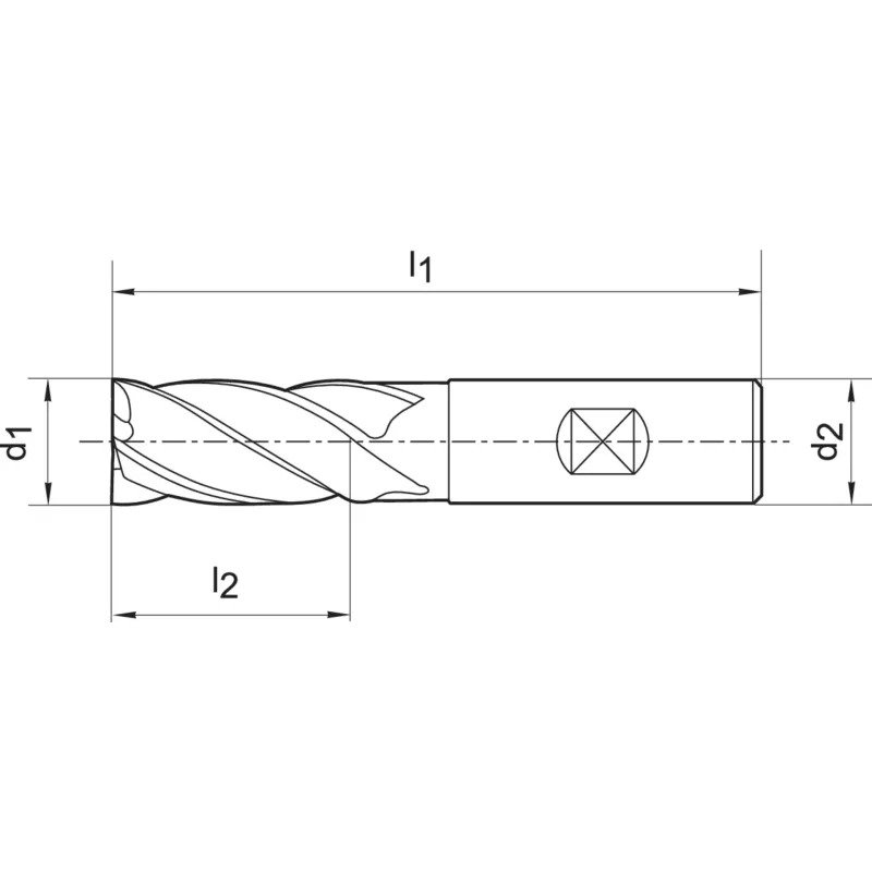 Fréza monolitní, 4z, HSSE-PM, D844K, Ratio, Fire, Gühring