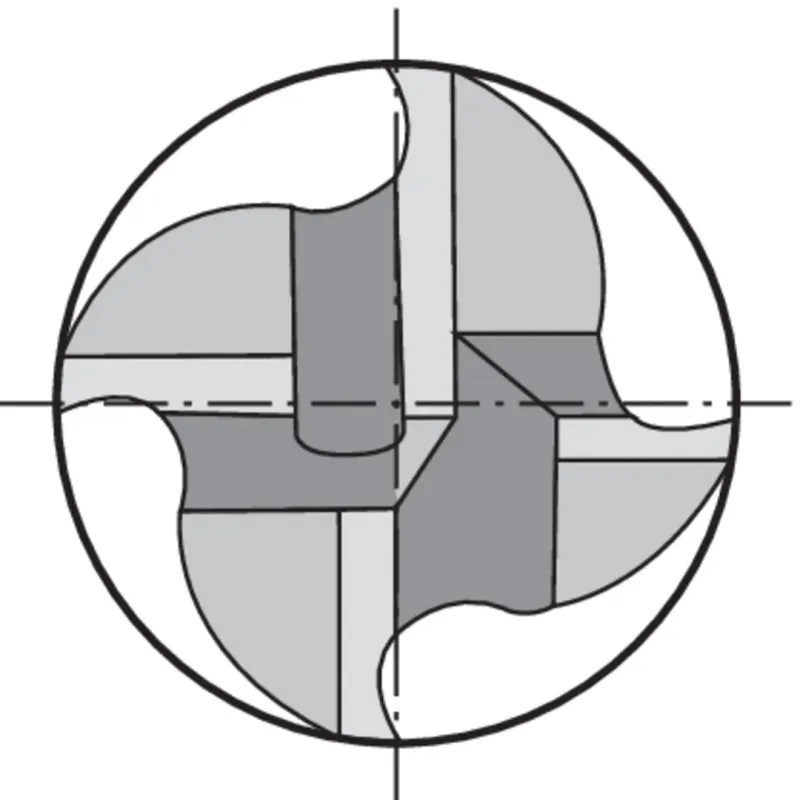 Fréza monolitní, 4z, HSSE-PM, D844K, Ratio, Fire, Gühring