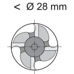 Fréza monolitní, hrubovací, 4z, HSSE-PM, D844K, NRf, Fire, Gühring