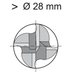 Fréza monolitní, hrubovací, 4z, HSSE-PM, D844K, NRf, Fire, Gühring